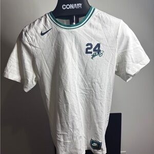 Nike White Tee with Teal Accents